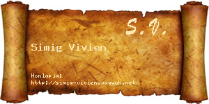 Simig Vivien névjegykártya